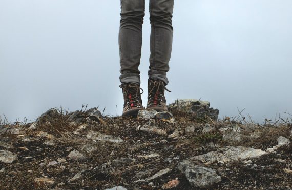 a photo of hiking boots